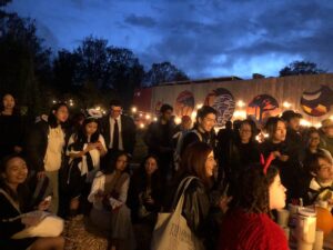 Students at the UCD Greenacre Sustainability Hub Halloween 2025 night